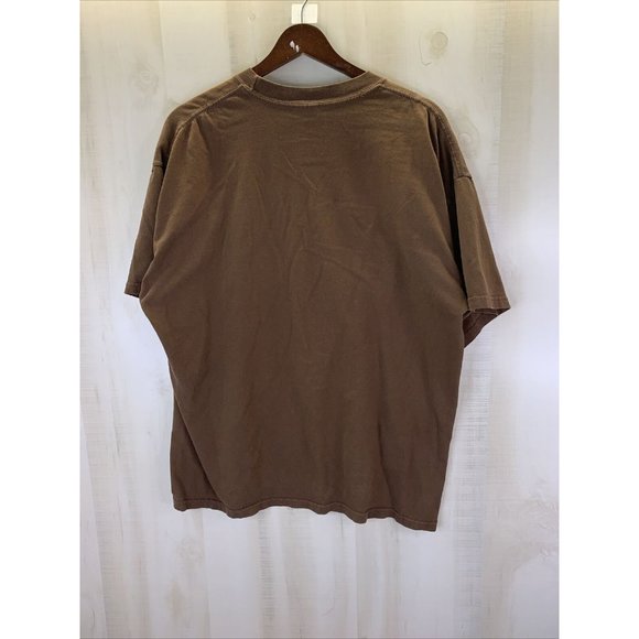 Y2K Brown “Serenity” Distressed Graphic T Shirt Mens Womens XL-11202 - Picture 8 of 9